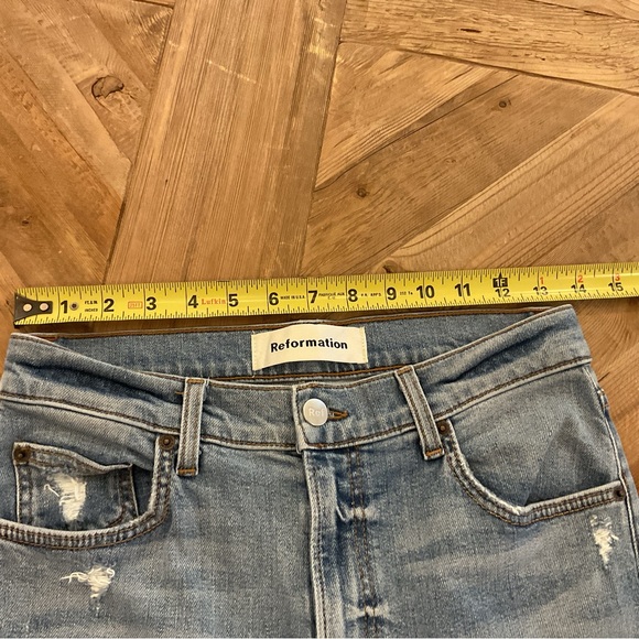 Reformation High & Skinny Distressed Jeans‎ Maui Wash - Picture 5 of 7